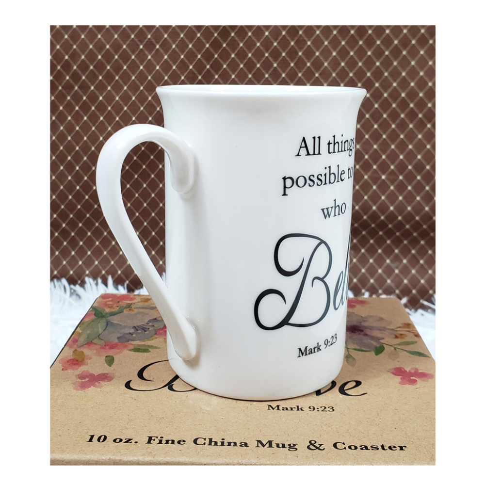 Home Essentials Believe Mark 9: 23 Mug Gift Set - Picture 5 of 6